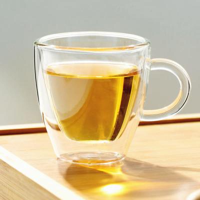 China El café express de la pared del doble del café 72ml asalta los vidrios de consumición del Borosilicate de 2,5 onzas en venta