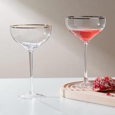 China 12 Ounce Martini Glass Drinking Goblets 341ml Long Stem Coupe Cocktail Glasses for sale