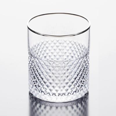 China 370ml Glass Drinking Cups Gold Rimmed Scotch Glasses 13 Ounce Hand Blown Glass Tumblers zu verkaufen