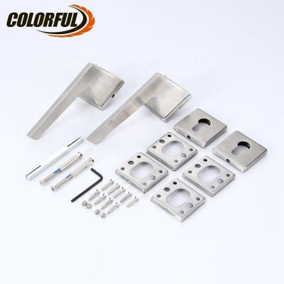 China Modern Hot Selling Solid Stainless Steel Lever Door Handle Solid Die Casting Lock for sale