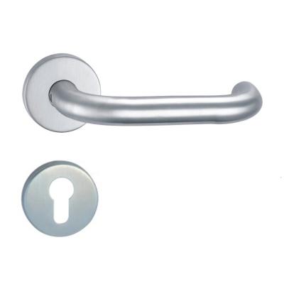 China Wenzhou Modern Key Cavity Stainless Steel Tube Door Handle Lock Set Factory for sale