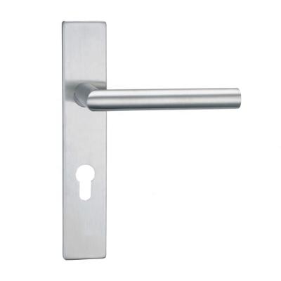 China 2020 modern brushed stainless steel lever handle on plate, 201/304 stainless steel door handle on back plate for sale