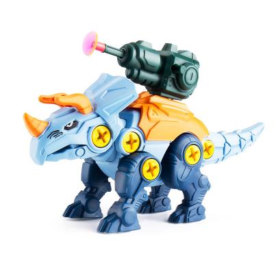 China Educational Dinosaur Toy Disassembly Soft Bullet Gun Dinosaur Kids Educational Toy for sale