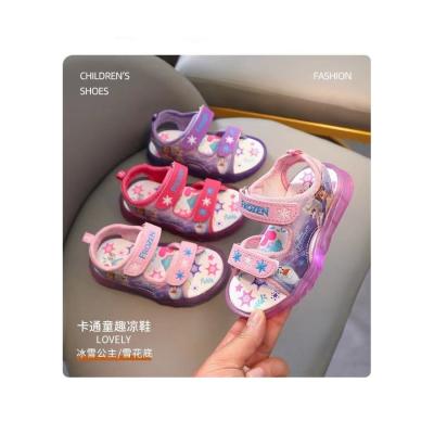 China Led Print Lighting Lovely Shoes Kids Shoes Sandals For Girls Children Princess Sandals for sale