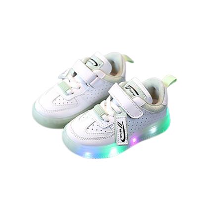 China Fashion PVC Led Luminous Lighted Children Sneakers Kids Sneakers Lights Colorful Kids Shoes for sale