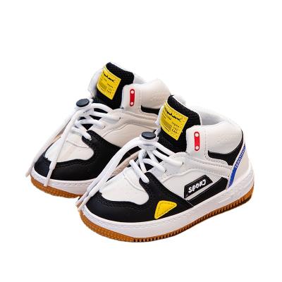 China Height Increasing High Quality Leather Basketball Shoes Air Brand Design Boys Retro Sneakers For Kids Untuk Anak-Anak for sale