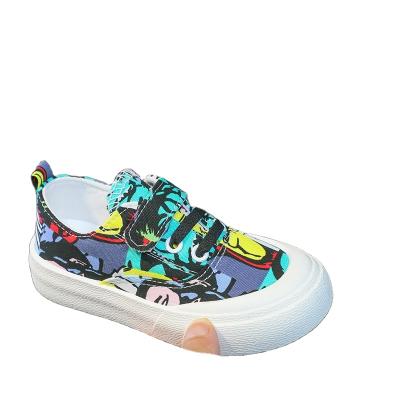 China Classic Print Fashion Toddler Girl Multi Color Flats Boy Sneakers Kids Kids Canvas Shoes Scarpe di tela par bambini par bambini for sale