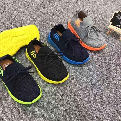 China Low Price Breathable Kids Breathable Comfortable Light Mesh Fly Summer Knit Children Sports Shoes for Girls Kids yeezy shoes for sale