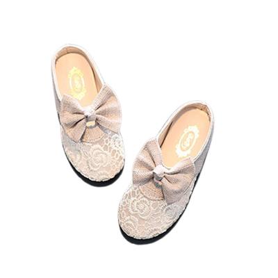 China Good Quality Anti-skid Stylish Soft Slippers Comfortable Bowknot Sandals Kids Slippers For Girls for sale