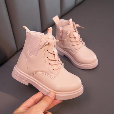 China Anti-Slippery Leather High Top Ankle Booties Top Sell Shoes For Kids Toddler Boys Girls Little Girls Para Para Pequenos Pequenos Ninos for sale