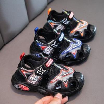 China New Sale MD+TPR Comfortable Sandals Fashion Beach Boy Sandals Boys Round Hot Fashionable Non-slip Kids Sandals for sale