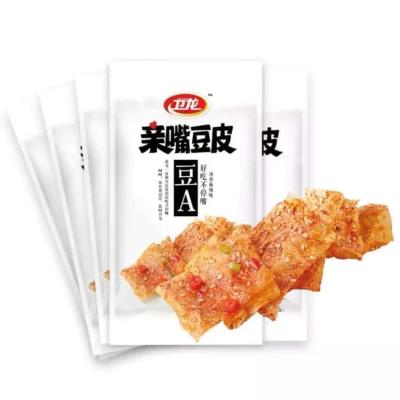 China China Weilong Kiss Mouth Beans Curd Skin Instant Spicy Casual Snack Strips Vegetarian Spicy Strips Wholesale for sale