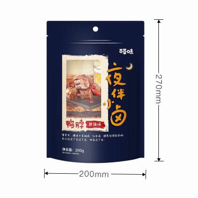 China Bai Cao Wei nutritious China selling snacks is characterized by rich flavor, crisp, spicy, sweet, delicious duck neck open bags of instant for sale