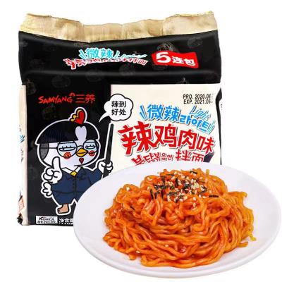 China Samyang Natural Spicy Chicken Seasoned Noodles Mixed With, Korean Specialty Snack Noodles, 5 Bags For Wholesale for sale