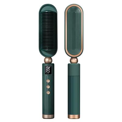 China New Fashion Safety Multifunctional 2 in 1 Negative Ion Professional Straightening Comb Hair Care Comb Suitable for sale