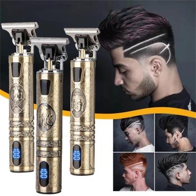 China Cheap precision trimming blade RLT man azon lcd display new t9 razor led screen mini professional hair trimmer clipper with lcd for sale