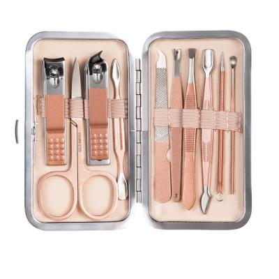 China Realong Flexible 10 Piece Professional Spa Simple Manicure And Pedicure Kit for sale