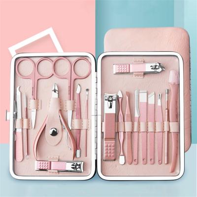 China Realong Flexible Professional Stainless Steel Nail Art Tool Kit Rose Nail Clipper Manicure Pedicure Set for sale