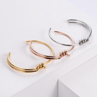 China ORDRM FASHIONABLE armreif gold plated bracelets stainless steel rose gold hot sale jewelry cuff bracelets for sale