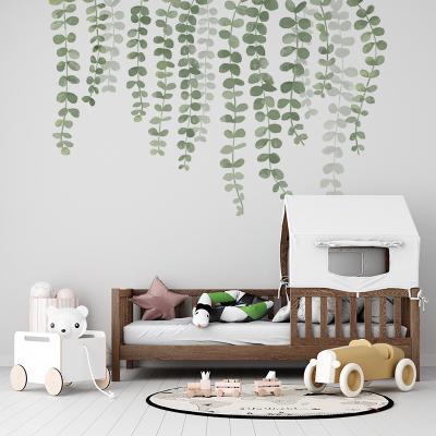 China Removable Self Adhesive Sticker Decorative Kids Bedroom Decor Leaves Art Vinyl Wall Sticker Decoration Custom for sale