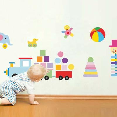 China WALL STICKER Baby Cars Toys Designs Baby Room Decor Cartoon Kids Adhesive Sticker For Home Decor for sale