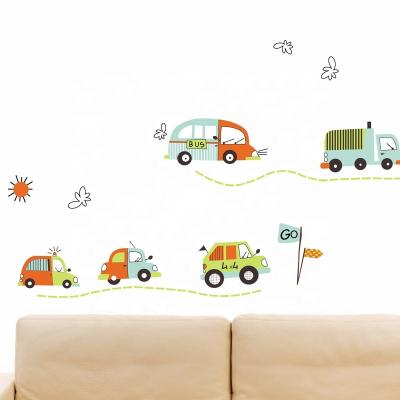 China Custom WALL STICKER Cartoon Cars Ball Toys Adhesive DIY Nursery Decor Wall Stickers Kids Room Decor for sale