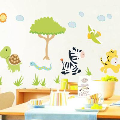 China Waterproof+Eco-friendly 2021 Wall Sticker 3d Vinyl Decal Kids Room Animal Decor PVC Art New Wall Sticker Home Tree Wall Sticker CMYK 50x70cm for sale