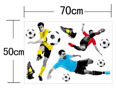 China Wholesale Removable PVC 3d home wall sticker home wall decoration football decorative sticker factory for sale