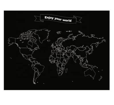 China Wholesale Decorative Sticker World Map Sticker Vinyl Easy Remove Blackboard Wall Sticker Using Home Decoration For Home Decal Custom XM-BK080 for sale