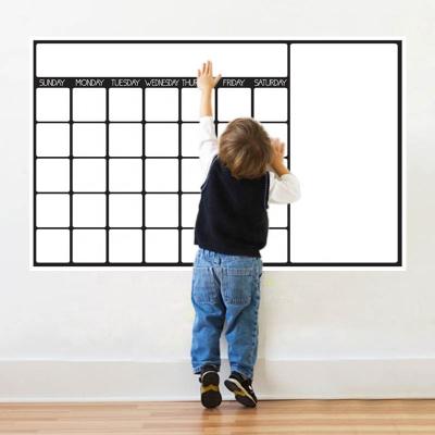 China Personalized Eco-frindly Erase Customization Week Dry Calendar Large Size Removable Whiteboard Sticker for sale