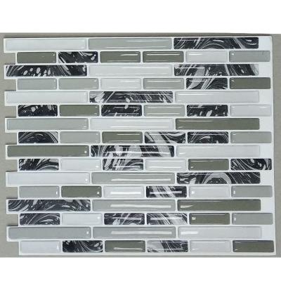 China Factory Oil Proof Design Different Size Black Color Wallpaper 3D Tile Wall Sticker for sale