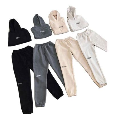 China Breathable Unisex Sweatsuit 2 Piece Set Women Jogging Suits Wholesale Winter Fleece Sports Two Piece Pants Set Tracksuits For Men for sale