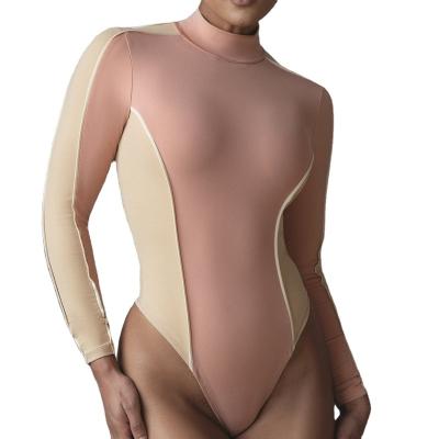 China Breathable Custom Women Body-Shaping Snap Body Shaper Button Closures Contoured Jumpsuit High Neck Clothes Ladies for sale