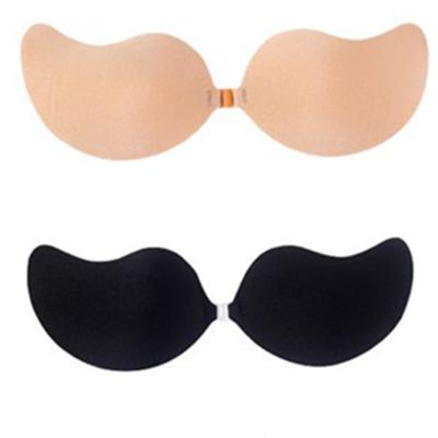 China Amazon V bra invisible silicone bra invisible deep sticky silicone nipple cover invisible bra for sale