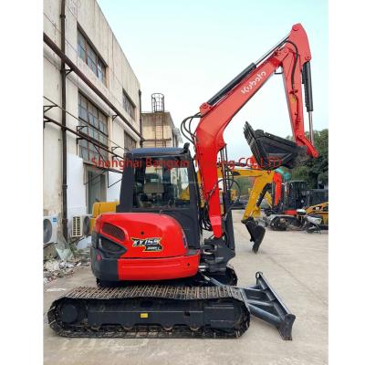 China Tweedehands KUBOTA KX155-3z 5 ton kleine graafmachine Gebruikte mini graafmachine Te koop