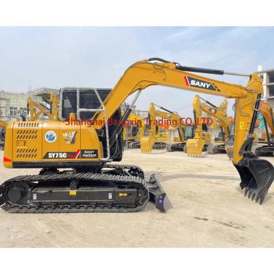 China Used SANY SY75C Crawler Excavator Year 2020 All Functions Normal Free Shipping for sale