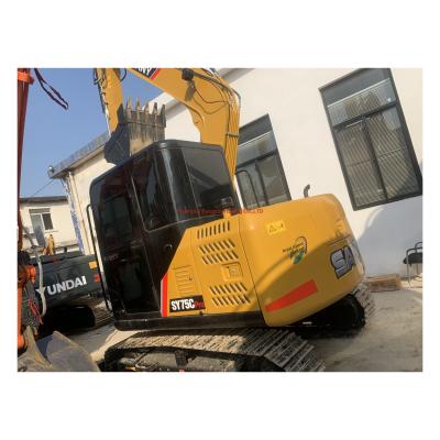 China 40 kw Sany SY75 second hand crawler excavator almost and ready for speedy purchase for sale