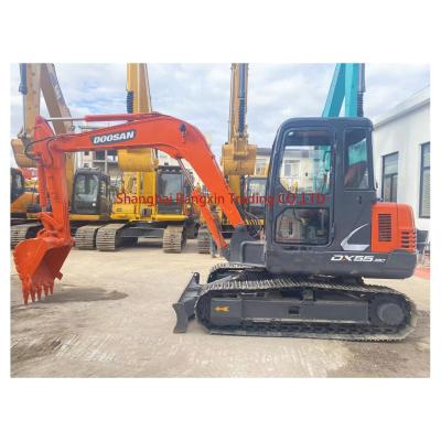 China Used Doosan DH55 5 Ton Mini Excavator with Original Hydraulic Pump and 1 for sale