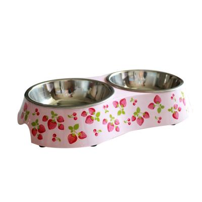 China Super Sustainable Cute Soft Durable Feeder Convenient Metal Pet Food Bowl for sale