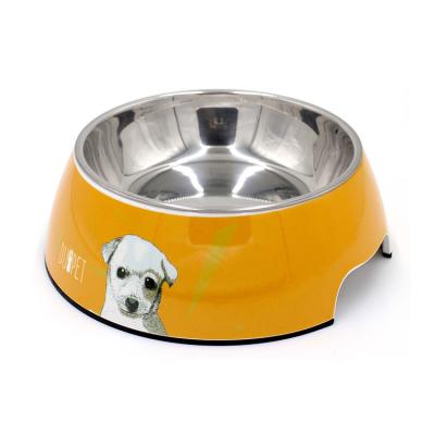 China West Style Dog Viable Black And White Soft Head Puppy Drinking Bowl for sale