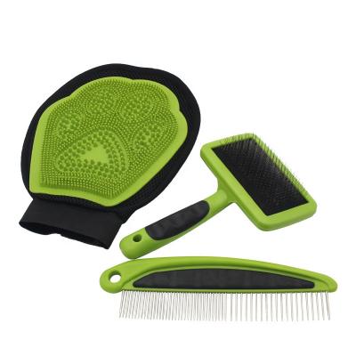 China Viable Factory Wholesale Amazon Success Slicker Pet Grooming Wash Brush CombTool Set Pet Bathing Beauty Set for sale