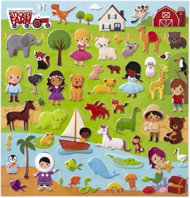 China Waterproof Custom Decorative Reusable Sticker Book Sticker For Kids Sticker Collect Book for sale