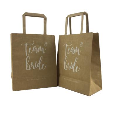 China Wholesale Recyclable Good Quality Reusable Custom Logo Printing Kraft Paper Bag for sale