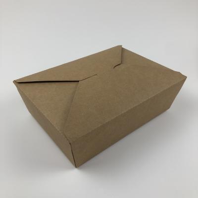 China Biodegradable Craft Paper Lunch Box Compartment Food Storage Container Paper Packaging Box for sale