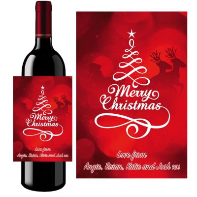 China Anti-Counterfeit Custom Printing Wine Bottle Neck Label Wine Bottle Label for sale