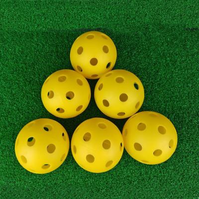 China 26 Other Holes Designed Outdoor Courts EVA Soft Sufficient Elasticity And Durable 72mm Dog Toys Pickleball Baseball Balls for sale