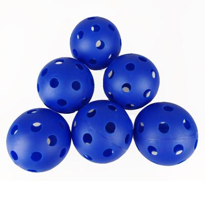 China EVA (Super Soft) 26 Holes Special Design Blue Soft Outdoor Training Lightweight Dog Toys Low Balls Pickle Ball Balls for sale