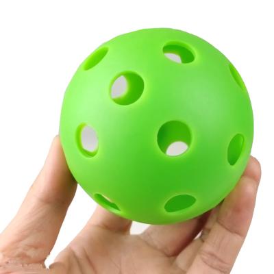 China EVA (Super Soft) 26 Holes Green Colors EVA Soft Material Standard Size Airflow Cavity Training Baseball for sale