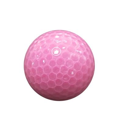 China Synthetic Rubber+Surlyn Wholesale OEM Customized Logo Two Layer Surlyn Crystal Color Tournament Golf Balls for sale