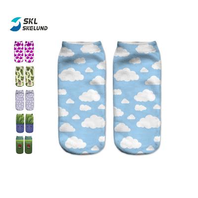 China QUICK DRY Unisex White 3d Cartoon Cotton Custom Digital Socks For Women Logo Dye Printing 3D Printing Socks Sublimation Socks for sale